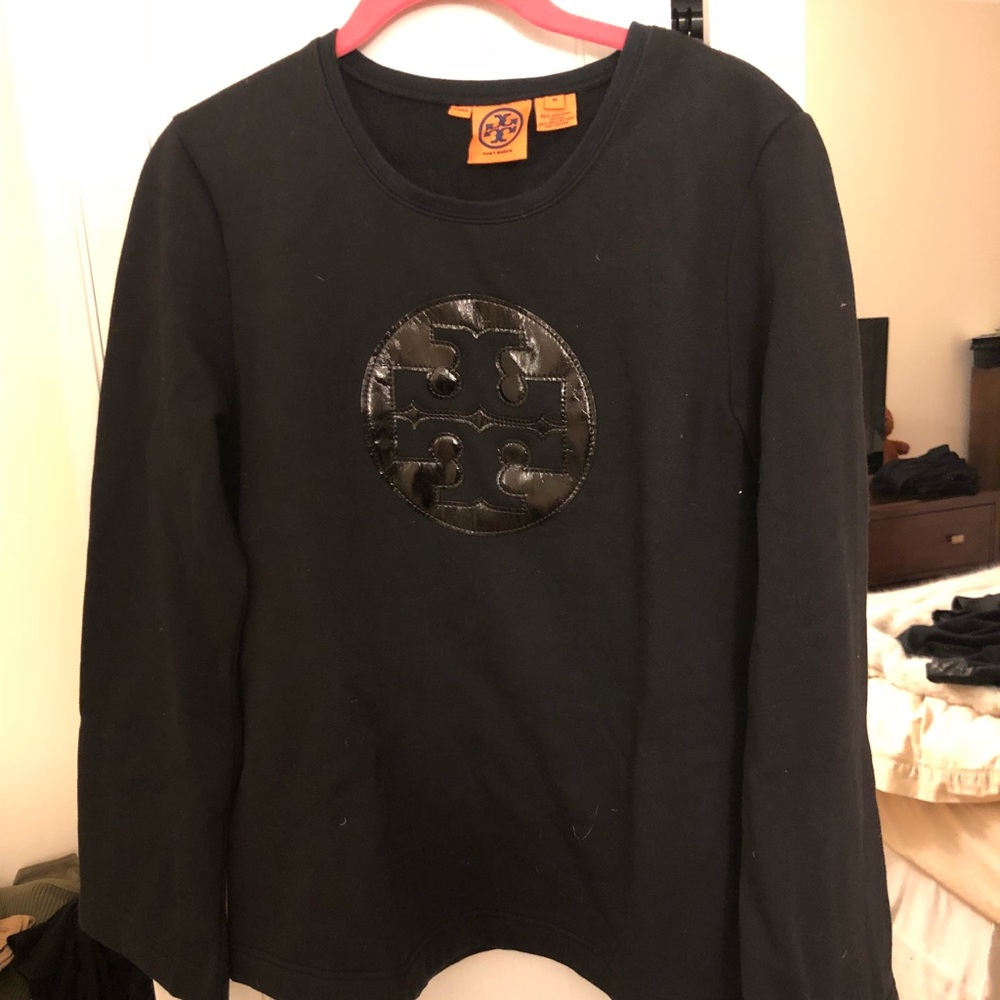Tory Burch Black logo sweater